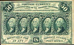 Fractional Currency first issue, ten cents 10 , George Washington