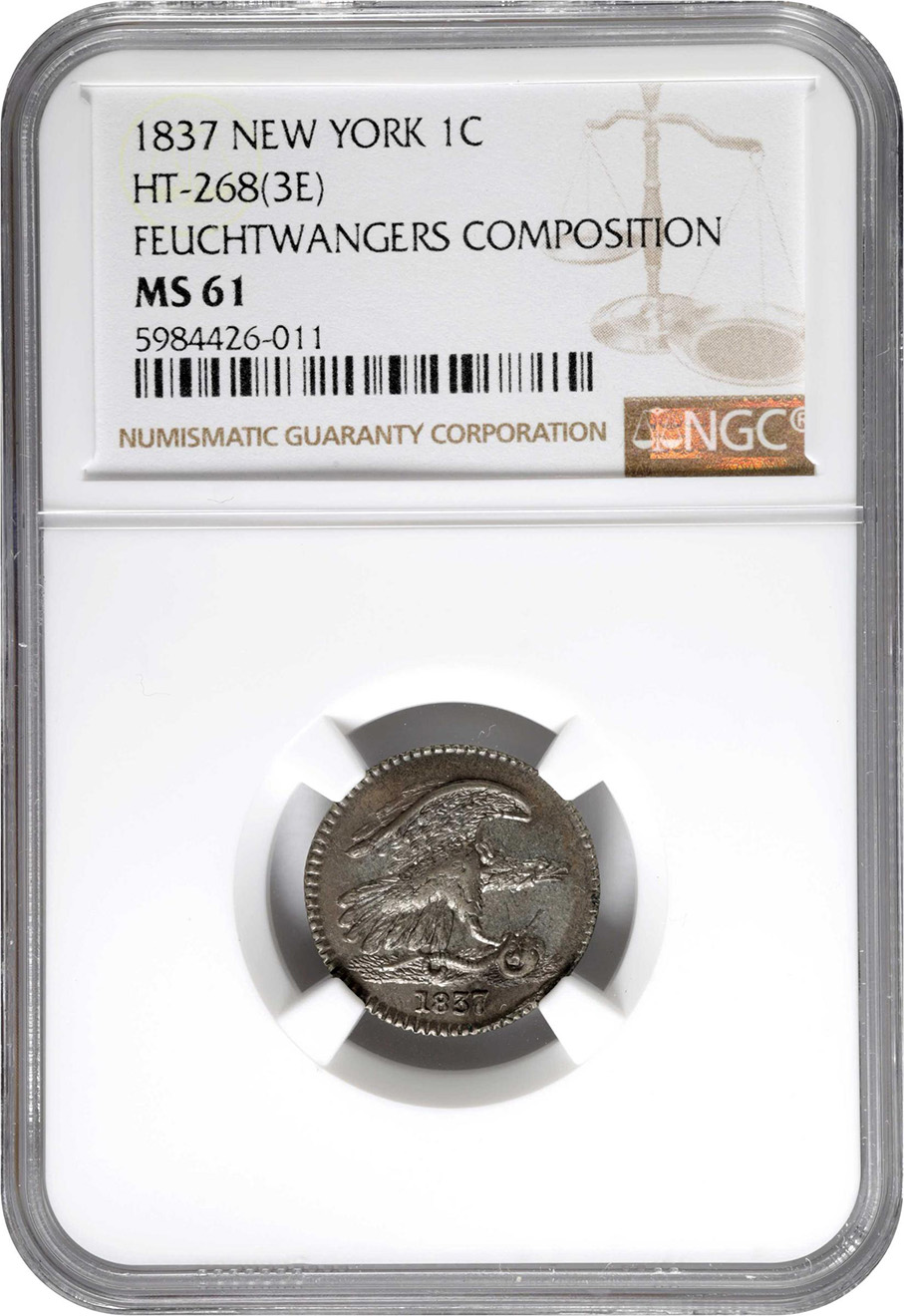 Large 1837 Feuchtwangers Cent
