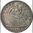 Liberty Seated 1874 Arrows