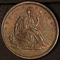 Liberty Seated 1839 No Drapery