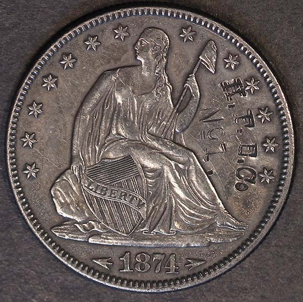 Liberty Seated 1874 Arrows