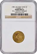 (1861-65) Token NEW YORK NY F-630BQ-1b Philip J. Seiter.