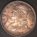 Capped Bust 1836 Dot Bar. O-120. R-4