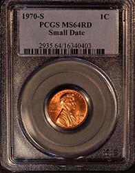 Lincoln 1970 s Small Date - PCGS 64RD