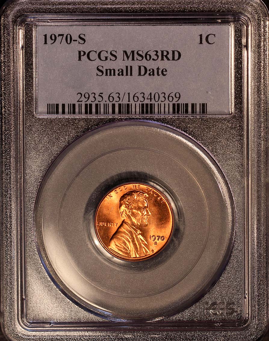 Lincoln 1970 s Small Date - PCGS 63RD