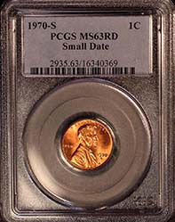 Lincoln 1970 s Small Date - PCGS 63RD